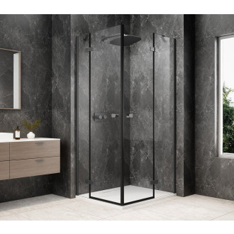 GLOBE GUN METAL obdélníkový sprchový kout 1000x800mm, rohový vstup, čiré sklo GB5080GM