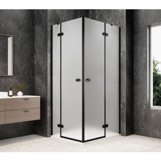 GLOBE BLACK obdélníkový sprchový kout 1200x800mm, rohový vstup, matné sklo GB5280MB