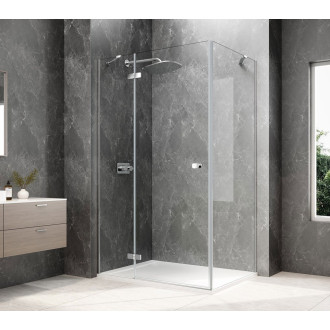 GLOBE CHROME obdélníkový sprchový kout 900x800mm, čiré sklo, levé GB1090-3215LC