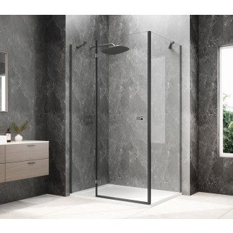GLOBE GUN METAL obdélníkový sprchový kout 1000x800mm, čiré sklo, levé GB1010-3215LGM