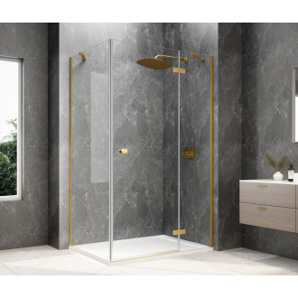 GLOBE GOLD MATT obdélníkový sprchový kout 800x900mm, čiré sklo, pravé GB1080-3315RG