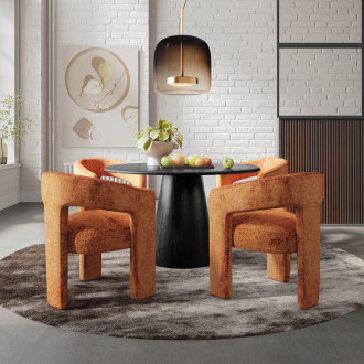 LET71C - krzesło tapicerowane/ upholstered chair LEITH