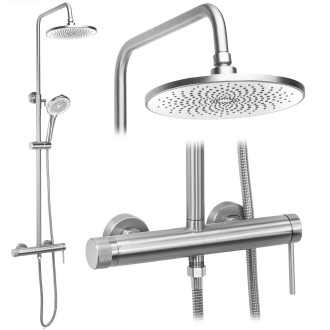 Rea Sprchový set Rea Foss Clif Brush Nickel REA-P5646