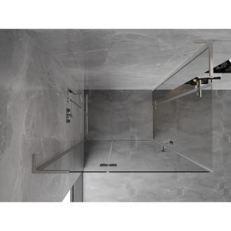 Mexen Mist-H L Duo kabina prysznicowa uchylna lewa 95 x 85 cm, transparent, nikiel szczotkowany - 8A5L-095L-085P-97-00