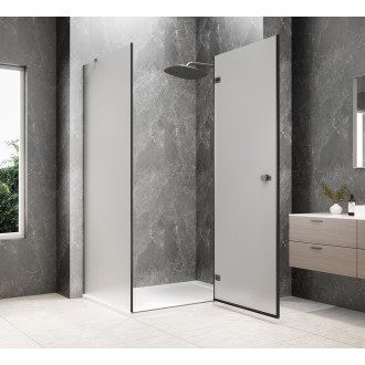 GLOBE GUN METAL obdélníkový sprchový kout 1100x800mm, matné sklo, pravé GB1011-3215MRGM