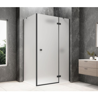 GLOBE BLACK obdélníkový sprchový kout 800x900mm, matné sklo, pravé GB1080-3315MRB