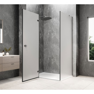 GLOBE GUN METAL obdélníkový sprchový kout 800x900mm, matné sklo, levé GB1080-3315MLGM