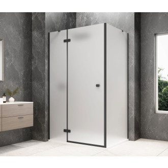 GLOBE BLACK obdélníkový sprchový kout 1100x900mm, matné sklo, levé GB1011-3315MLB