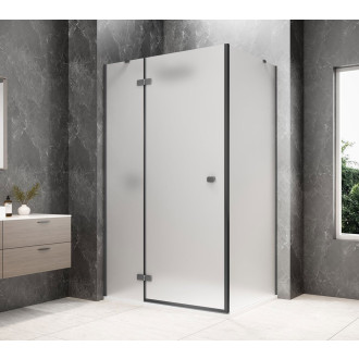 GLOBE GUN METAL obdélníkový sprchový kout 1100x900mm, matné sklo, levé GB1011-3315MLGM