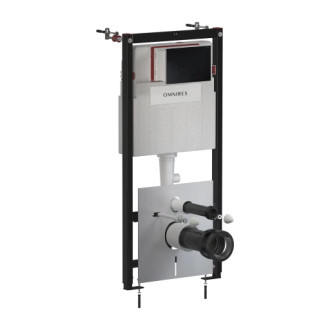 Omnires STRONGFRAME podomítkový WC modul + tlačítko, černá matná STFWC1R45-RBLM