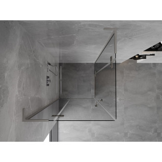 Mexen Mist-H L Duo kabina prysznicowa uchylna 95 x 95 cm, transparent, nikiel szczotkowany - 8A5L-095L-095P-97-00