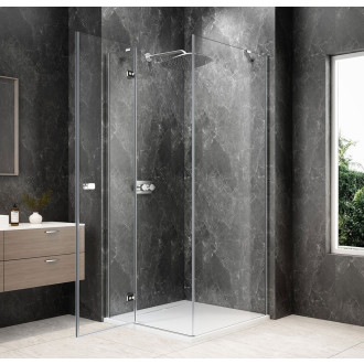 GLOBE CHROME čtvercový sprchový kout 900x900mm, čiré sklo, levé
