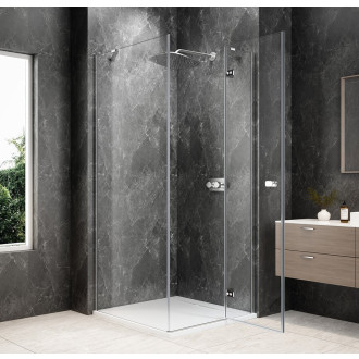 GLOBE CHROME čtvercový sprchový kout 900x900mm, čiré sklo, pravé