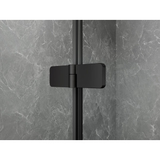 GLOBE BLACK čtvercový sprchový kout 900x900mm, čiré sklo, levé
