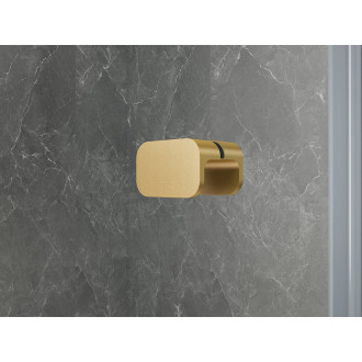 GLOBE GOLD MATT čtvercový sprchový kout 900x900mm, čiré sklo, pravé
