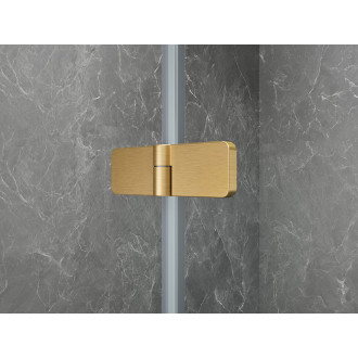 GLOBE GOLD MATT čtvercový sprchový kout 1000x1000mm, čiré sklo, levé