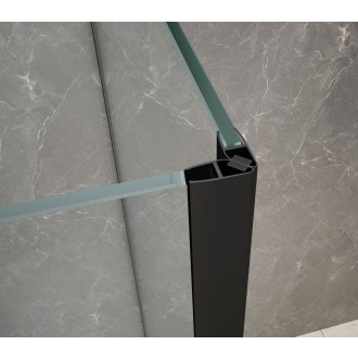 GLOBE GUN METAL čtvercový sprchový kout 1000x1000mm, čiré sklo, pravé