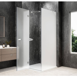 GLOBE CHROME čtvercový sprchový kout 800x800mm, matné sklo, levé