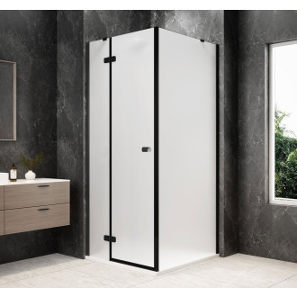 GLOBE BLACK čtvercový sprchový kout 800x800mm, matné sklo, levé GB1080-3215MLB