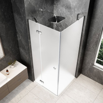 GLOBE CHROME čtvercový sprchový kout 900x900mm, matné sklo, levé