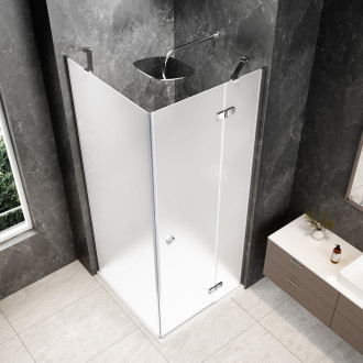 GLOBE CHROME čtvercový sprchový kout 900x900mm, matné sklo, pravé