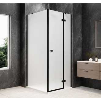 GLOBE BLACK čtvercový sprchový kout 900x900mm, matné sklo, pravé GB1090-3315MRB