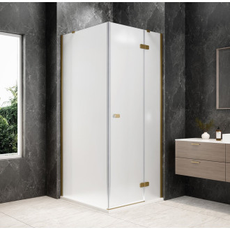 GLOBE GOLD MATT čtvercový sprchový kout 900x900mm, matné sklo, pravé GB1090-3315MRG