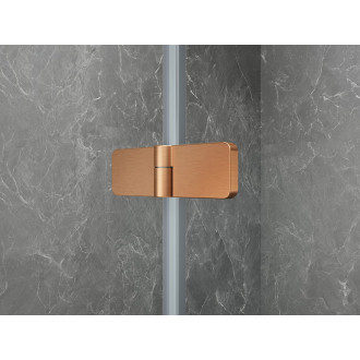 GLOBE COPPER MATT čtvercový sprchový kout 900x900mm, matné sklo, pravé