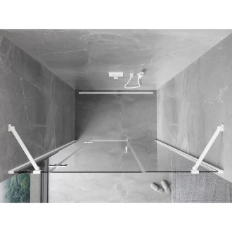 Mexen Mist-H drzwi prysznicowe uchylne lewe 150 cm, transparent, białe - 8A5-150-001-20-00-L