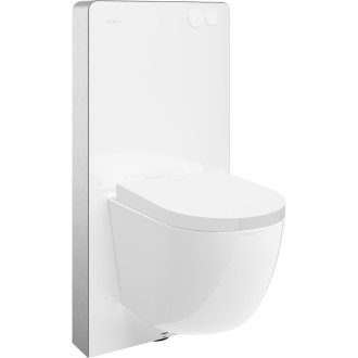 Mexen WC sada k omítce, pneumatický rám Tex Air G s mísou Lena Tornado a sedátkem s tlumeným dovíráním, bílá