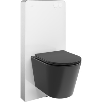 Mexen WC sada k montáži na povrch, pneumatický rám Tex Air G s mísou Rico a sedátkem s tlumeným dovíráním, bílá - 615030724000A-20