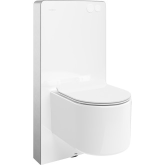 Mexen WC sada k montáži na povrch, pneumatický rám Tex Air G s mísou Carmen a sedátkem s tlumeným dovíráním, bílá - 615030884000A-20