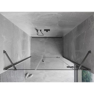 Mexen Mist-H drzwi prysznicowe uchylne prawe 150 cm, transparent, gun metal - 8A5-150-001-95-00-P