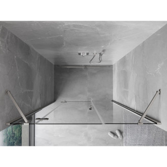 Mexen Mist-H drzwi prysznicowe uchylne lewe 120 cm, transparent, nikiel szczotkowany - 8A5-120-001-97-00-L