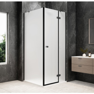 GLOBE GUN METAL čtvercový sprchový kout 1000x1000mm, matné sklo, pravé GB1010-3415MRGM