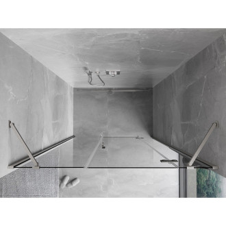 Mexen Mist-H drzwi prysznicowe uchylne prawe 150 cm, transparent, nikiel szczotkowany - 8A5-150-001-97-00-P