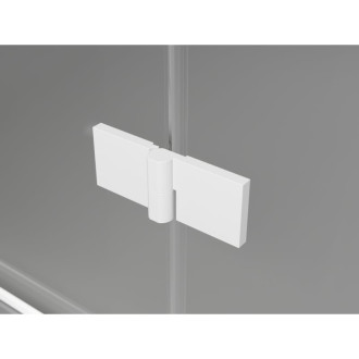 Mexen Mist-H L drzwi prysznicowe uchylne lewe 145 cm, transparent, białe - 8A5L-145-001-20-00-L