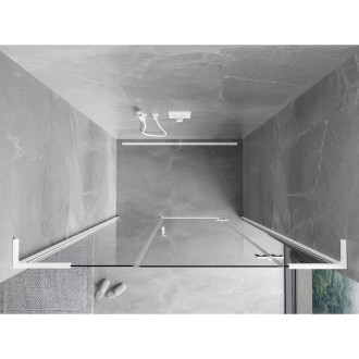 Mexen Mist-H L drzwi prysznicowe uchylne lewe 120 cm, transparent, białe - 8A5L-120-001-20-00-L