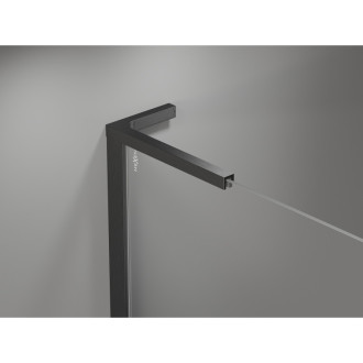 Mexen Mist-H L drzwi prysznicowe uchylne lewe 120 cm, transparent, gun gray szczotkowany - 8A5L-120-001-66-00-L