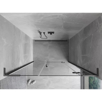 Mexen Mist-H L drzwi prysznicowe uchylne prawe 120 cm, transparent, gun gray szczotkowany - 8A5L-120-001-66-00-P