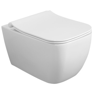 VEA závěsná WC mísa Rimless, 34,5x52cm, bílá 10VA02004