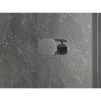 GLOBE GUN METAL čtvrtkruhový sprchový kout 1000x800mm, čiré sklo, levé