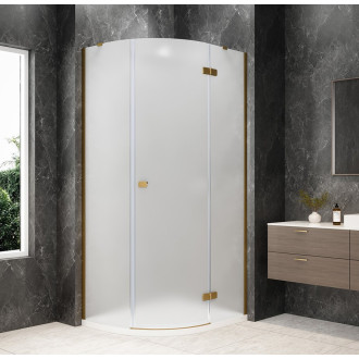 GLOBE GOLD MATT čtvrtkruhový sprchový kout 1000x800mm, matné sklo, pravé GB2180MRG