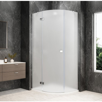 GLOBE CHROME čtvrtkruhový sprchový kout 1000x900mm, matné sklo, levé GB2190MLC