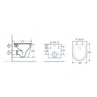 Závěsné WC OVALE BASSO RIMLESS se SLIM sedátkem Soft-close