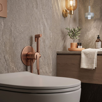 Podomítková bidetová baterie Rea Ontario Brush Copper