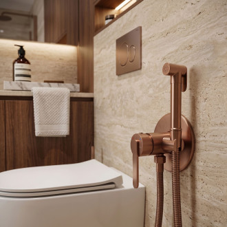 Podomítková bidetová baterie Rea Ontario Brush Copper