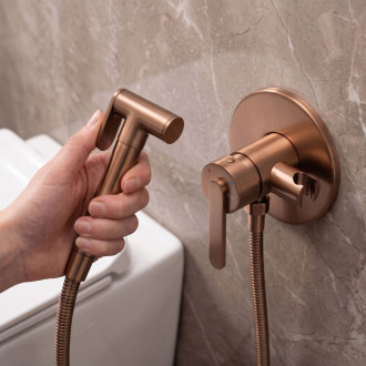 Podomítková bidetová baterie Rea Ontario Brush Copper