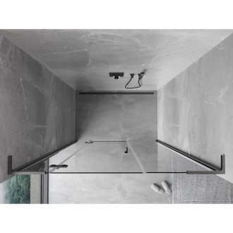Mexen Mist-H L drzwi prysznicowe uchylne lewe 120 cm, transparent, gun metal - 8A5L-120-001-95-00-L