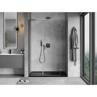 Mexen Mist-H L drzwi prysznicowe uchylne lewe 120 cm, transparent, gun metal - 8A5L-120-001-95-00-L